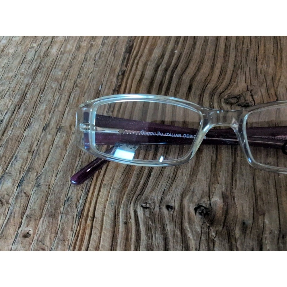 Eyeglasses Frames Purple Bling Studded Gianni Po GP Y04C 50-17-140 Full Rim New - Picture 10 of 16